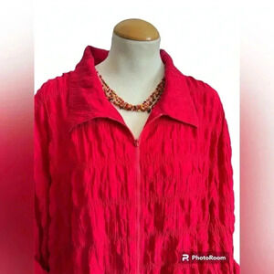 COPY - ADDITION ELLE woman’s coat zip cardigan sz 24 plus size has hood red